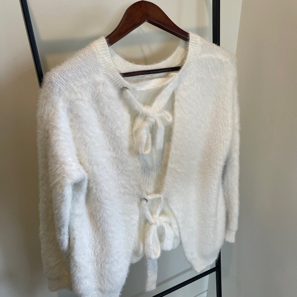 Lulus Weekend In Aspen Ivory Backless Sweater Top - Picture 5 of 8